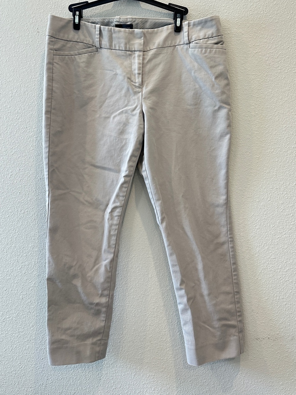 The Limited Light Gray Cropped Ankle Pants